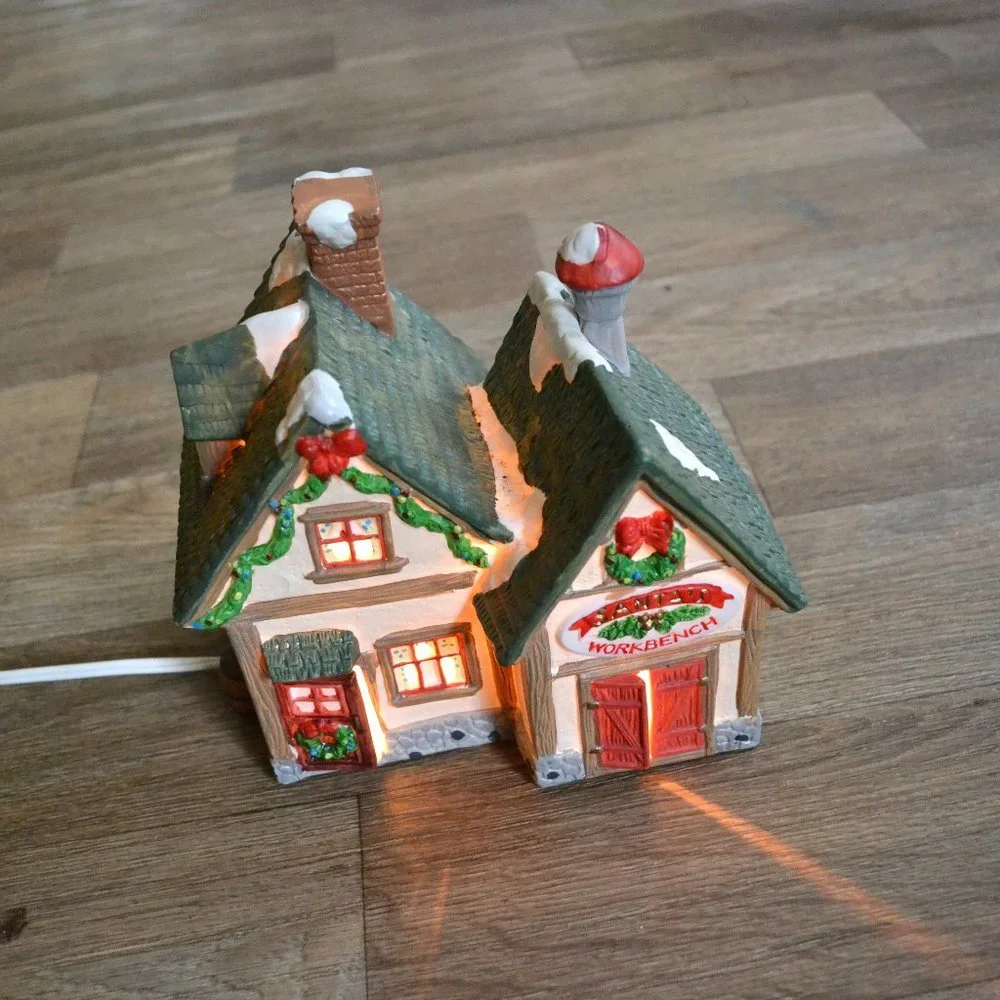 Santa's Workshop LED Lightup Village House Christmas Decor